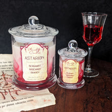 Load image into Gallery viewer, Baldur's Gate 3 Astarion candles in both large and small sizes.